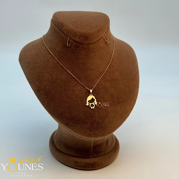 آویز دختربچه طلا لیزری